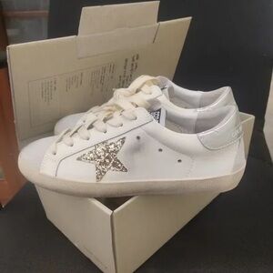 Golden Goose White and Gold Women's Sneakers